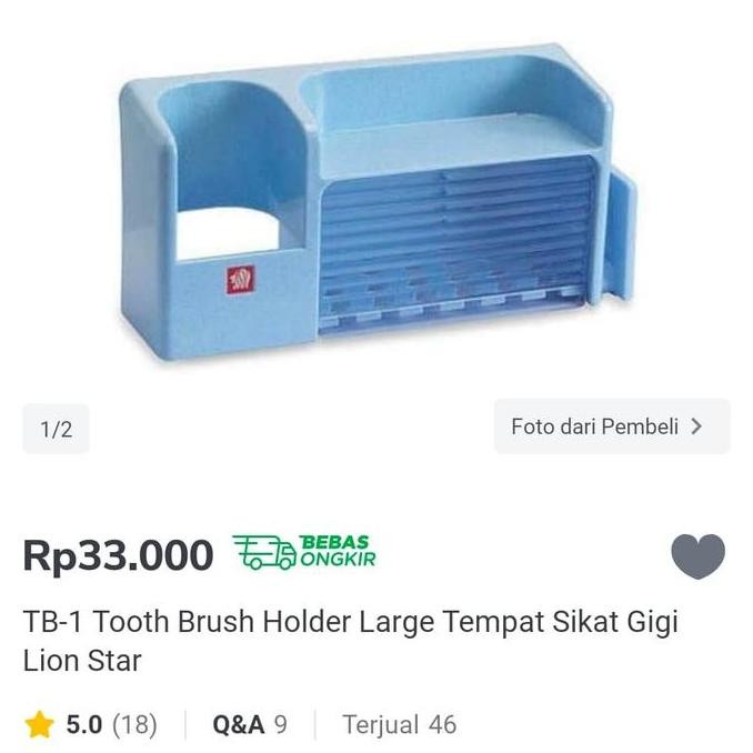 Tempat Sikat Gigi Lion Star / Rak Sikat Gigi