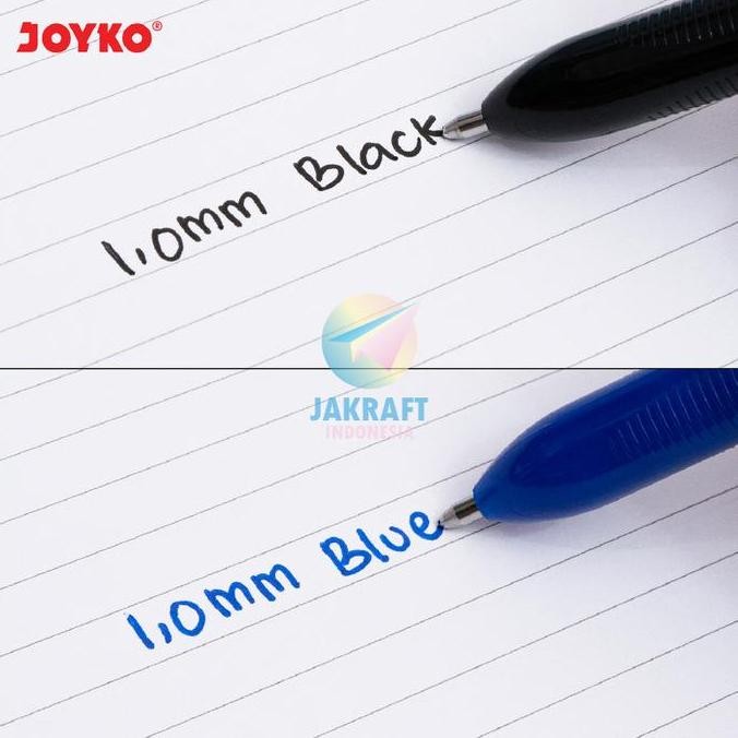 

TERBARU! (12 Pcs) GROSIR Pulpen Gel Pen Tanda Tangan JOYKO GP-391 Colossal Hitam Biru / Black Blue Tebal 1.0 mm for Signature | PACK