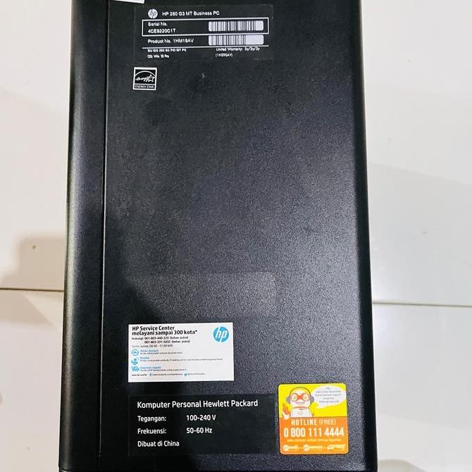 Pc Built Up Hp 280 G3 Mt Intel Core I5 7500 Ram 8Gb Ddr4 Ssd 256Gb New Stok