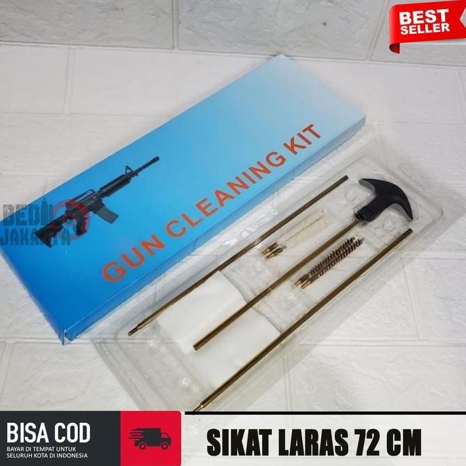 PEMBERSIH LARAS SIKAT LARAS BAHAN KUNINGAN PANJANG 72 CM FULLSET