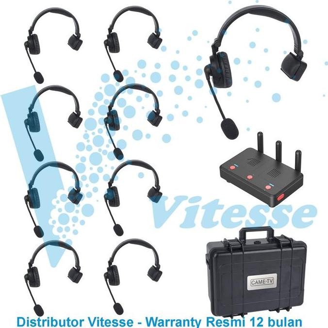 Intercom Duplex Wireless Came Waero 9 Person - spt Clearcom Eartec murah