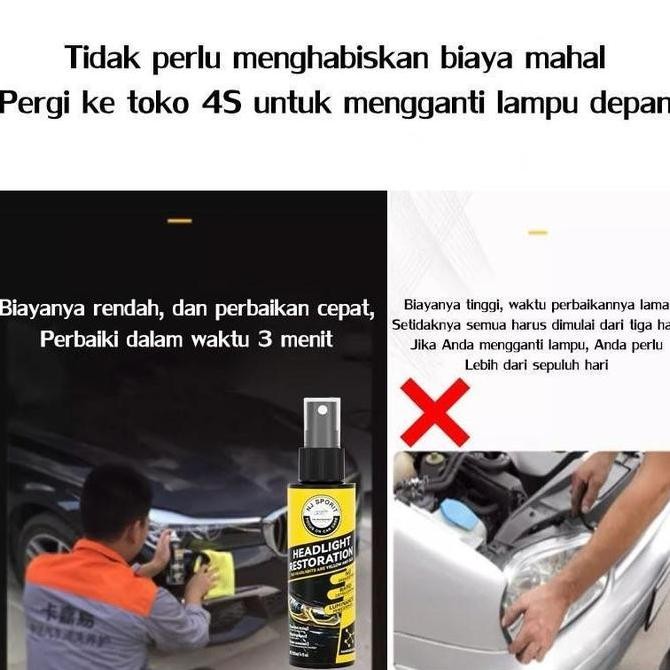 Headlight Restored / Pengkilap Mika Lampu / Headlamp Polish/Pembersih Kaca Lampu Mobil Kusam / Headl