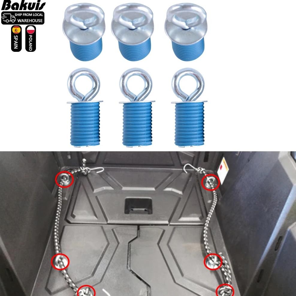 

For Polaris Rzr 6Pcs/Set Tie Down Anchor Tie Downs Anchors Blue 570 900 Zr S 900 800 1000 Xp Sportsman 110 400 450