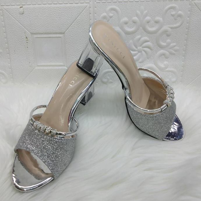 Sandal Wanita Heels Premium / Sandal Pesta Hak Tahu / Sandal Wanita Hak Kaca Selop / Sandal Wanita I