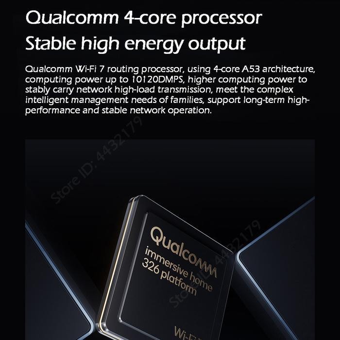 Xiaomi Mi Mesh Router Be6500 Quad Core Wifi 7 6500Mbps 2.5G Gigabit Port Ethernet Wireless Gaming Al