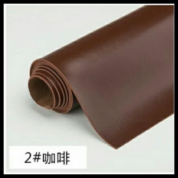 Bahan Kulit Sintetis Tebal Md Pelangi Coklat Tua 50X137Cm, Tebal 2Mm Terlaris