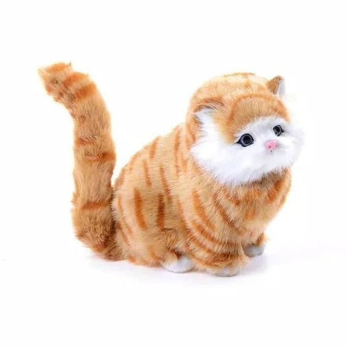 Boneka Simulasi Kucing Besar Dengan Suara Meong SS