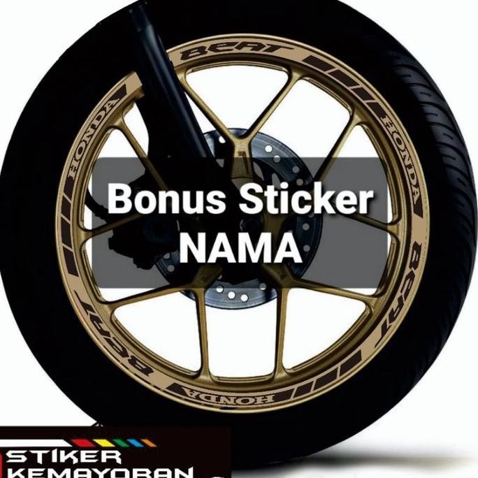 Cutting Stiker List Velg Honda BEAT untuk velg beat gold