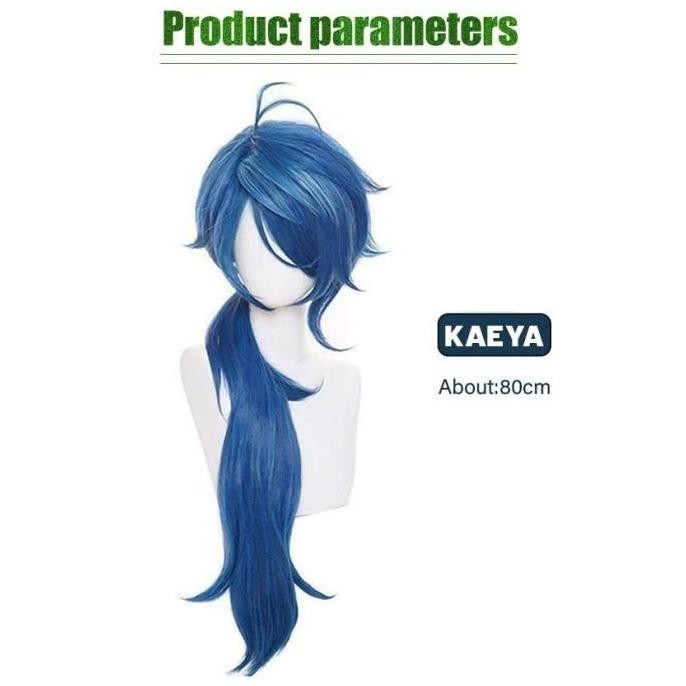 Genshin Impact Cosplay Kaeya Wig biru Mlange Kaeya Wig
