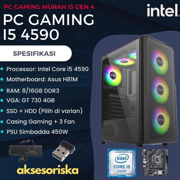 Paket Cpu/ Pc Rakitan/ Komputer Intel Core I5 3470 Asus H61 New Stok