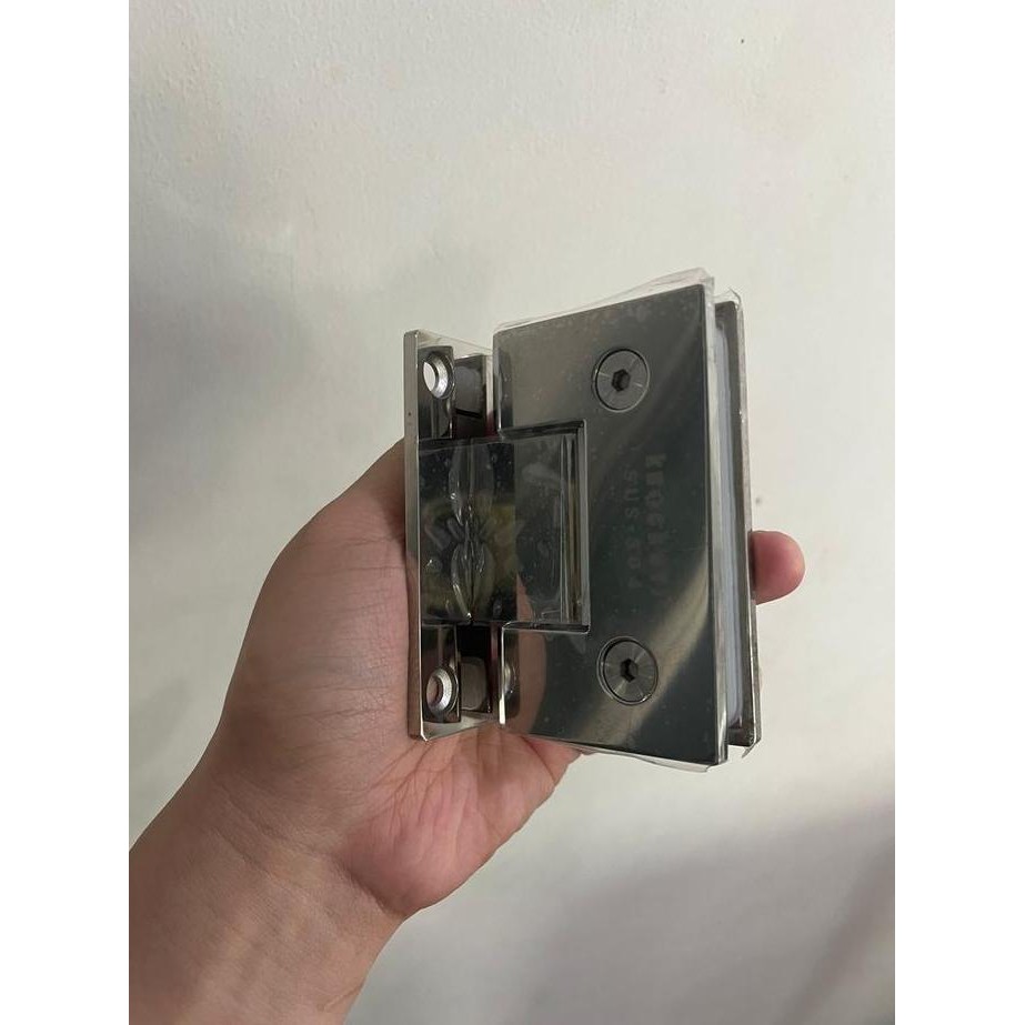 Knockers Engsel Pintu Kaca Kamar Mandi Bath Hinge 90 Derajat - Matt