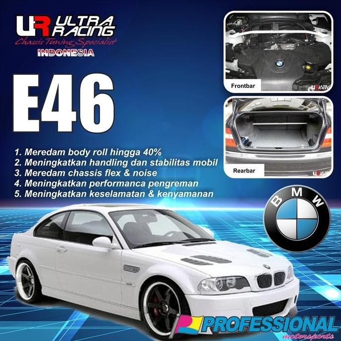 TERMURAH - PAKET Aksesoris Stabiliser ULTRA RACING Front & Rear bar BMW E46