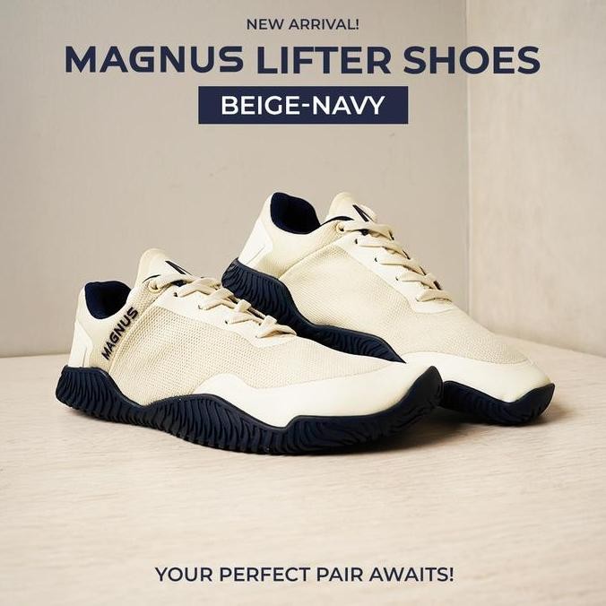 TERLARIS - Magnus Lifting Shoes Beige Navy (Deadlift Shoes / Flat Shoes)