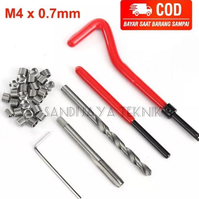 NEW Recoil set m4x0.7 alat reparasi drat baut slek doll.cocok untuk baut kunci 7. recoil m4 x 0.7 se