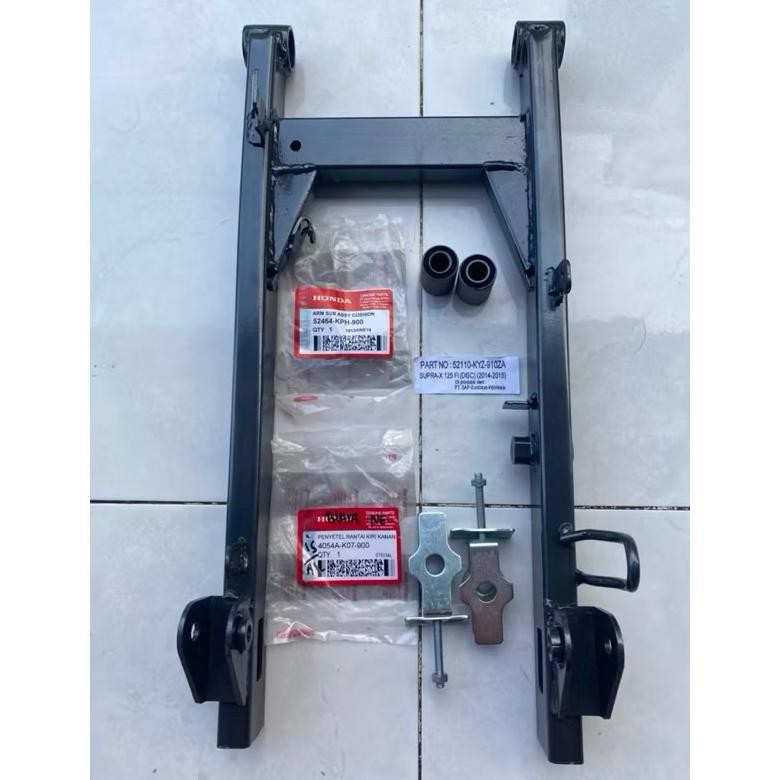 SASIS SWING ARM LENGAN AYUN FORK SUPRA X 125 F1 SUPRA X 125 FI SUPRA HELM IN KYZ SASIS SUPRA HELMN I