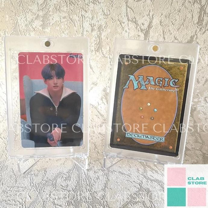 Sultan Magnetic Toploader card holder 35pt TCG Sport KPOP PhotoCard Pokemon MTG Acrylic Lucite Stand