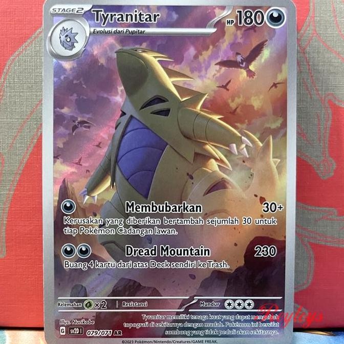 Pokemon Letusan Tanah SV2D - 079 Tyranitar AR