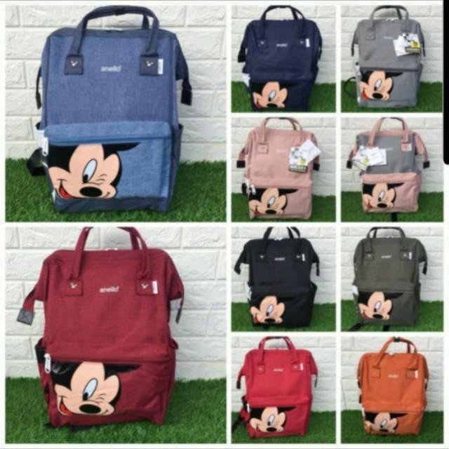 Tas Ransel Anello Mickey Wanita Ransel Laptop Wanita Backpack Sekolah