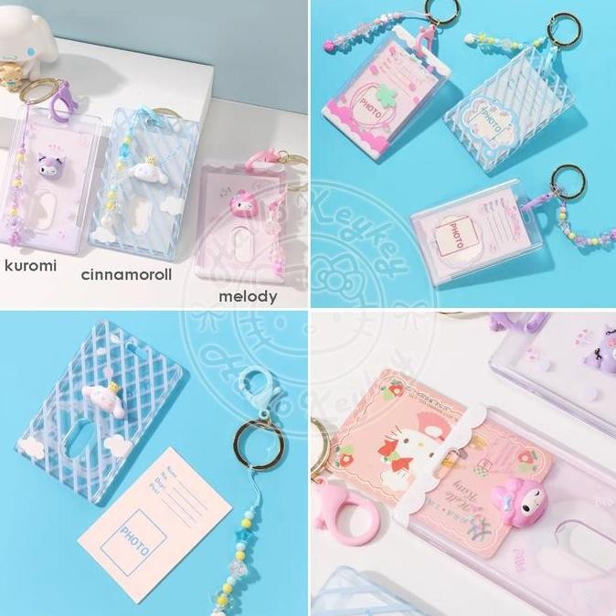 

READY gantungan name tag id card holder melody kuromi cinnamoroll sanrio lanyard universitas NEW