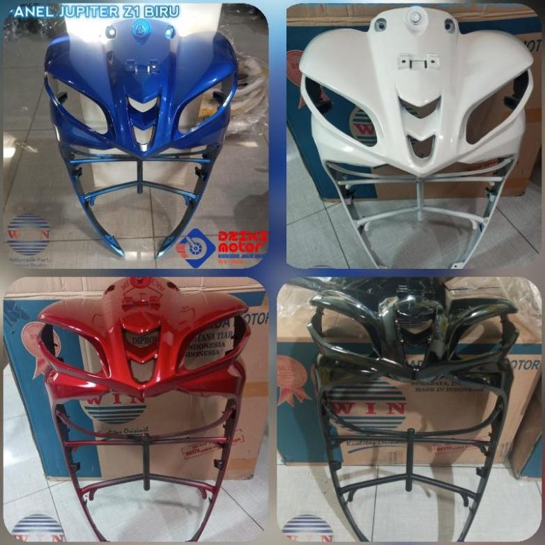 Panel Tameng Body Depan Yamaha Jupiter Z1 Injection 1YD Hitam Merah Putih Merek WIN
