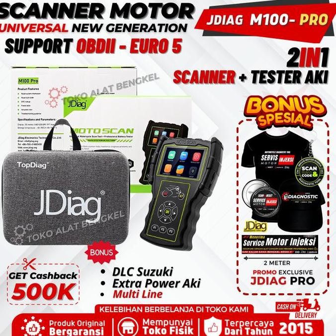 Scanner Motor JDiag Universal Diagnostik Scan Tool Motor Injeksi New