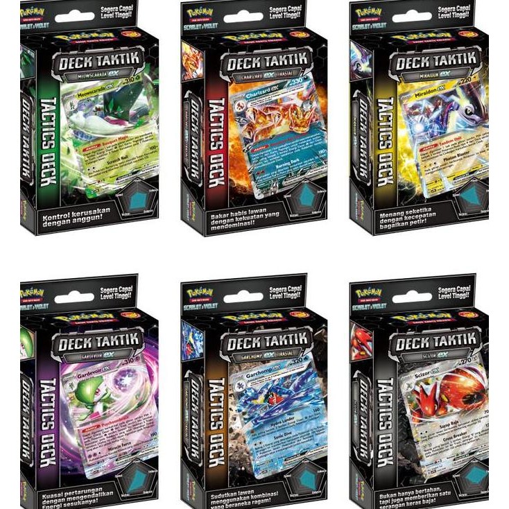 Starter Deck Taktik Charizard ex Gardevoir ex Miraidon ex Garchomp ex Meowscarada ex Scizor ex
