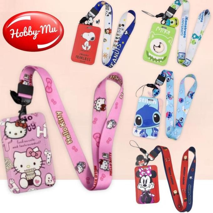 

READY Holder Kartu Id Card Dengan Lanyard Leher Motif Lucu NEW