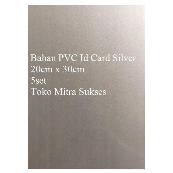 

READY Bahan PVC Id Card Instan Silver 5 Set NEW