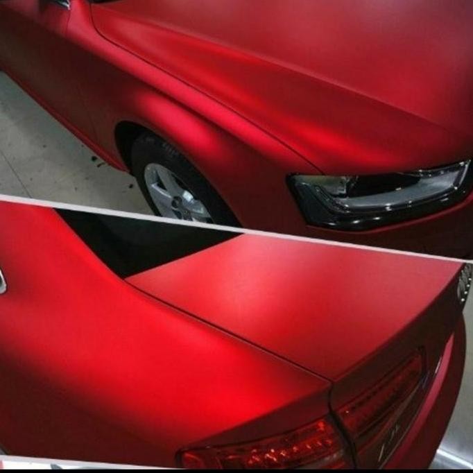 Sticker Skotlet merah matte chrome Derek merah satin