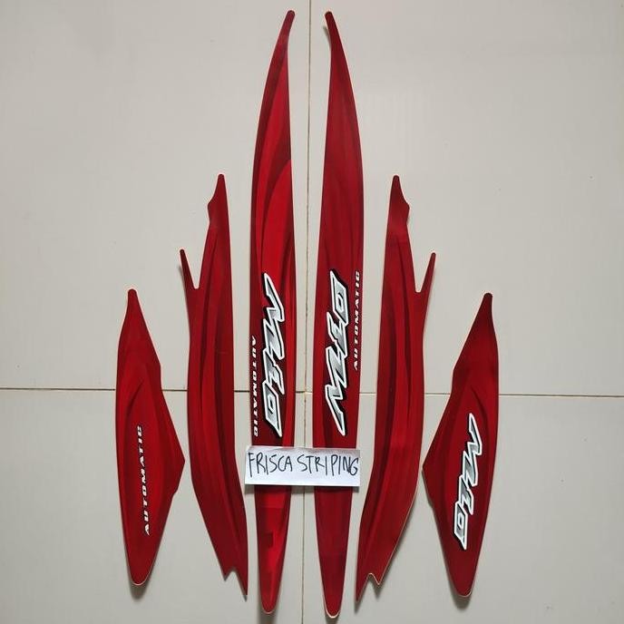 striping stiker Mio sporty pedang 2007 merah original