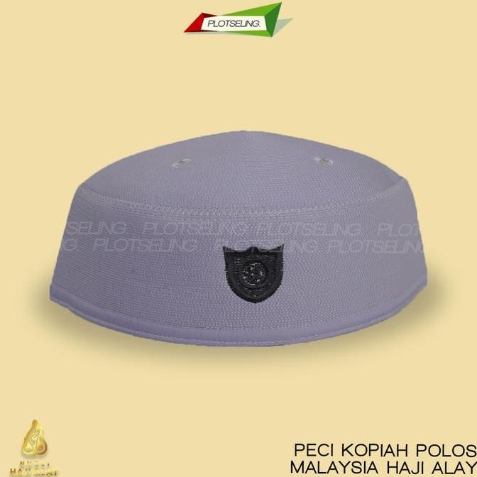 baru  Peci Kopiah Haji Santri MALAYSIA POLOS Hitam Putih Abdul Kareem Pattani Thailand A1 A3 A5 Orig