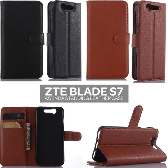 

READY ZTE Blade S7 - Agenda Standing Leather Book NEW