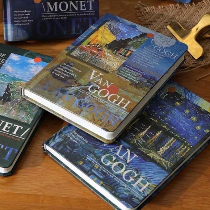 

READY ic] 1 pcs buku jurnal aesthetic lukisan notebook hardcover NEW