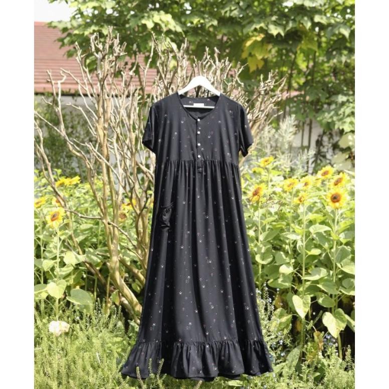 READY Ditsy sleepwear summer vintage Nightdress Sleevelees S M L XL XXL edisi bulan Mei 2025 TERLARI