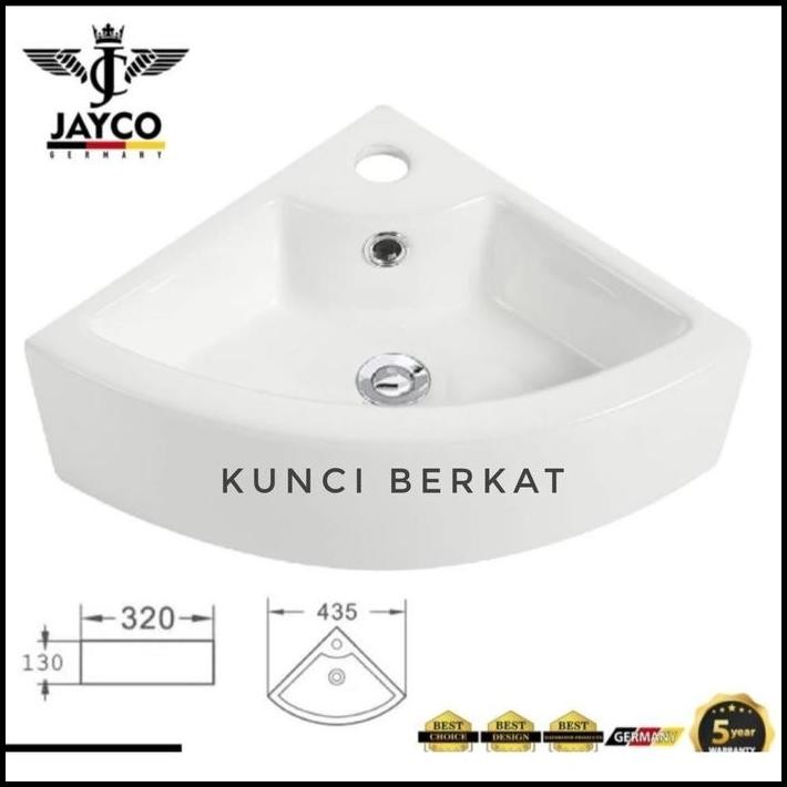 Wastafel Sudut/Sericite/2026/Wastapel/Keramik/Putih