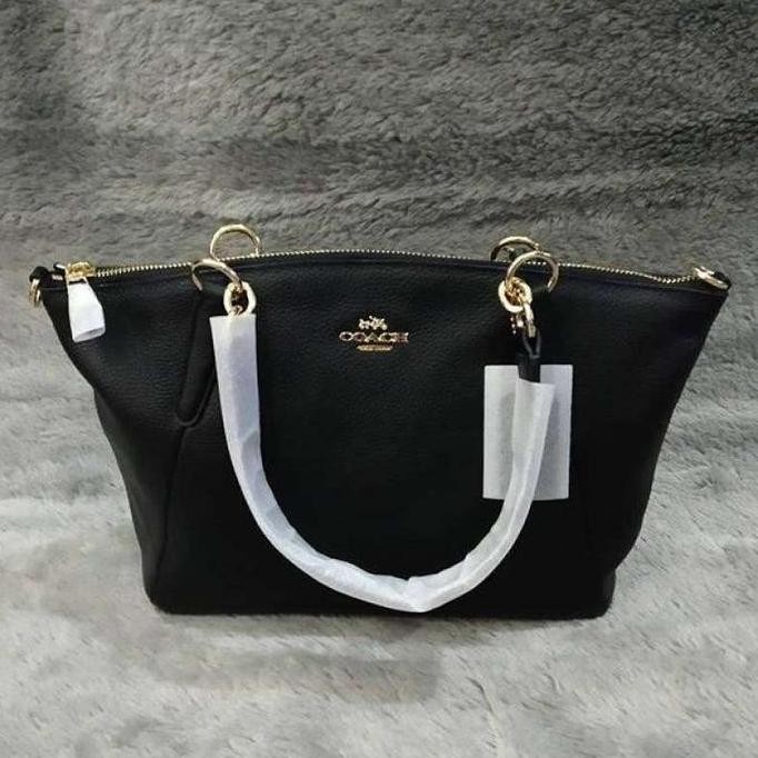 baru [ORIGINAL] COACH Kelsey Satchel Black In Pebble Leather / Tas Coach