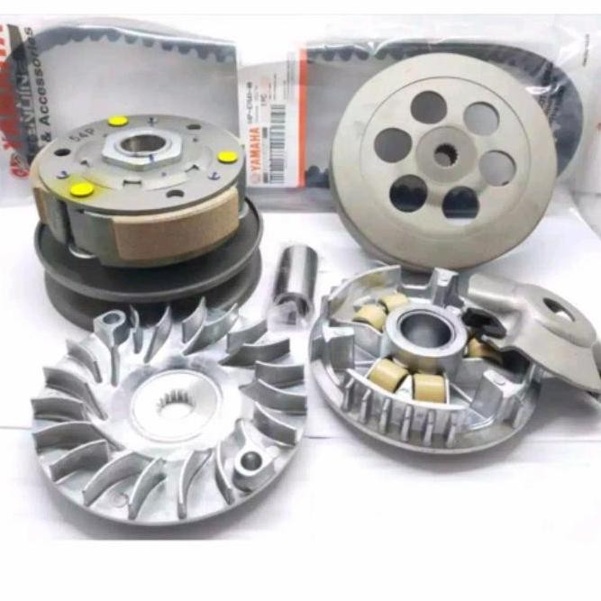 PAKETAN CVT MIO J/SOUL GT/XRIDE 115 PULLY SET+VANBELT+RUMAH ROLLER