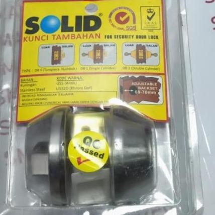 Solid Db 1 Kunci Tambahan Deadbolt Single Cylinder Db1 Grendel Pintu