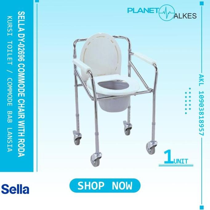 TERLARIS - COMMODE CHAIR SELLA  RODA - KURSI TOILET - KURSI BAB SELLA commode Chair / Kursi BAB
