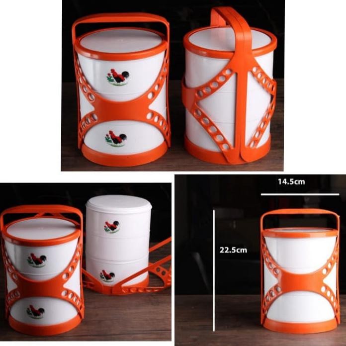 Rantang Ayam / Rantang Nasi / Rantang Plastik Ayam Susun 3 Baru