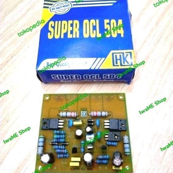 Baru (1) KIT DRIVER POWER SOCL 504 + PCB TR SUPER OCL 504 MONO AMPLIFIER iwam33 Murah