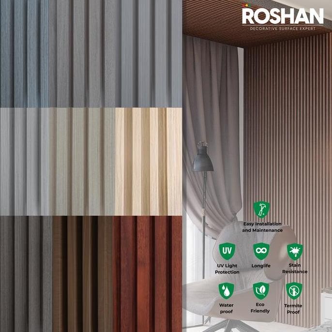 WPC WALL PANEL FLUTED 290 x 16 CM  - SQUATE FLUTED