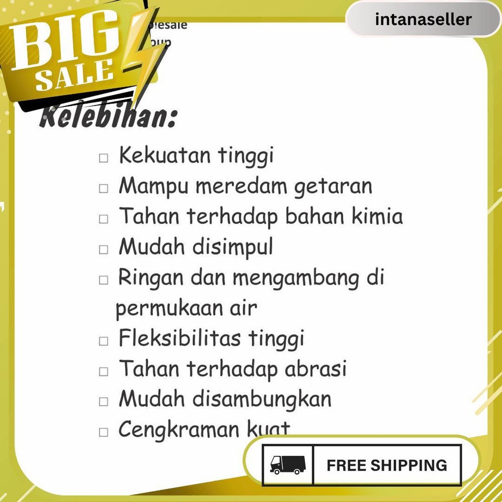 

Tali Tampar Ukuran 4Mm Panjang 220 Meter Siap Kirim