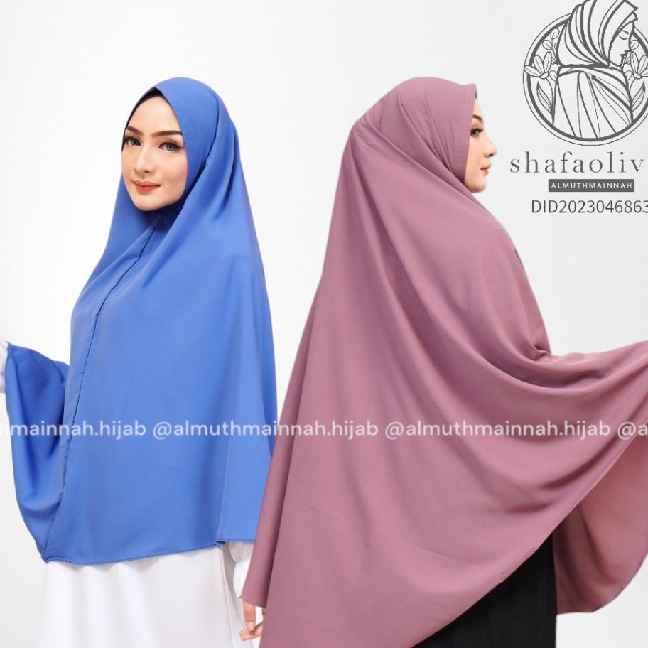 Khimar Kerudung Hijab Jilbab Wolfis Wolpis Adem Xl Xxl Non Pad Syari Jumbo Bs Buat Sholat Bergo Wool
