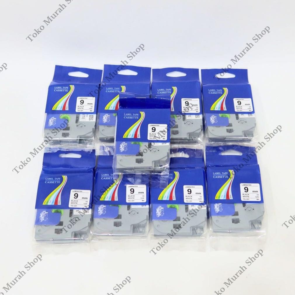 

Pita Label Tape For Printer Brother 9mm Black Ink White Printer Label TZc-221