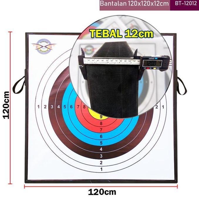 Terlaris Bantalan Face Target 120X120X12Cm - Sasaran - Papan - Panah - Panahan Archery Ready Stok