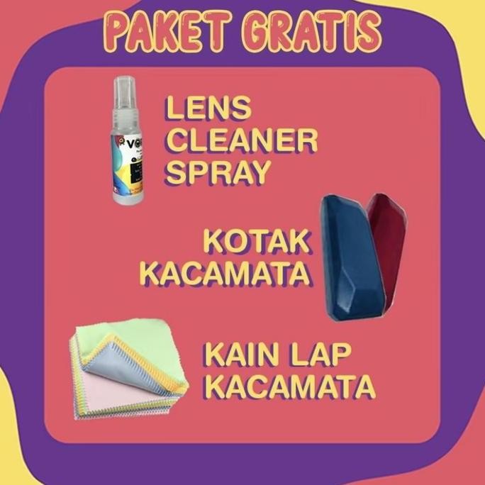 Kacamata safety classic retro free lensa photocromic dan bluecromik  berubah warna Hitam Eyewear Fra