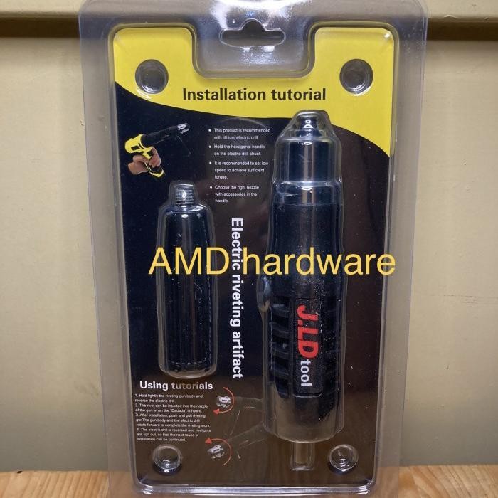 Adapter Paku Keling Bor Electric Rivet Gun Adaptor Tang Riveter Benz Original Dan Terpercaya