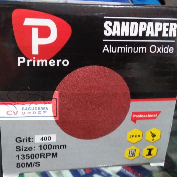 Amplas Bulat Velcro 4 Inch - Grit 400