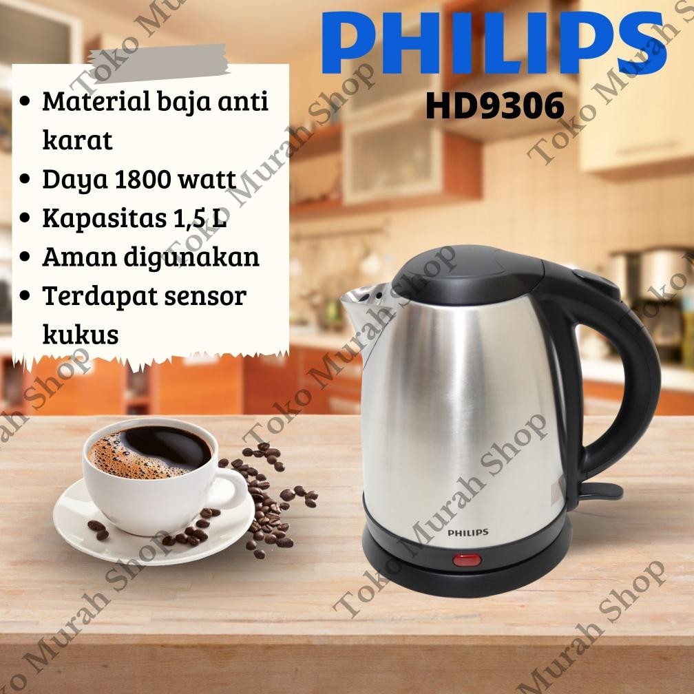 Philips Kettle HD9306 Teko Pemanas Air Elektrik Philips HD9306 Kettle Original